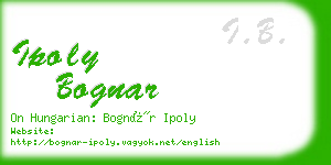 ipoly bognar business card